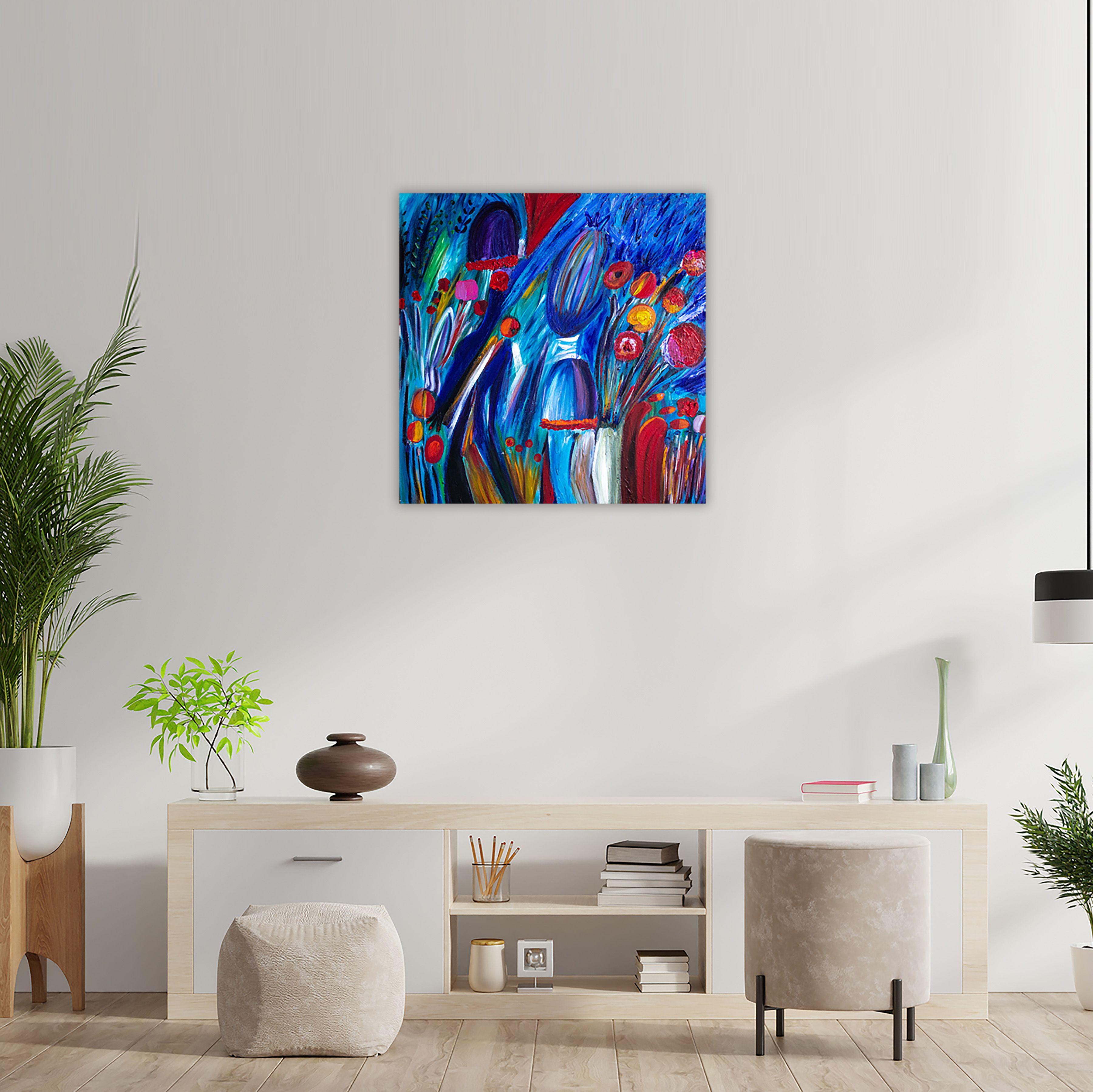 Infanzia Due, Pittura, Acrilico su tela - Painting di Nathalie Gribinski