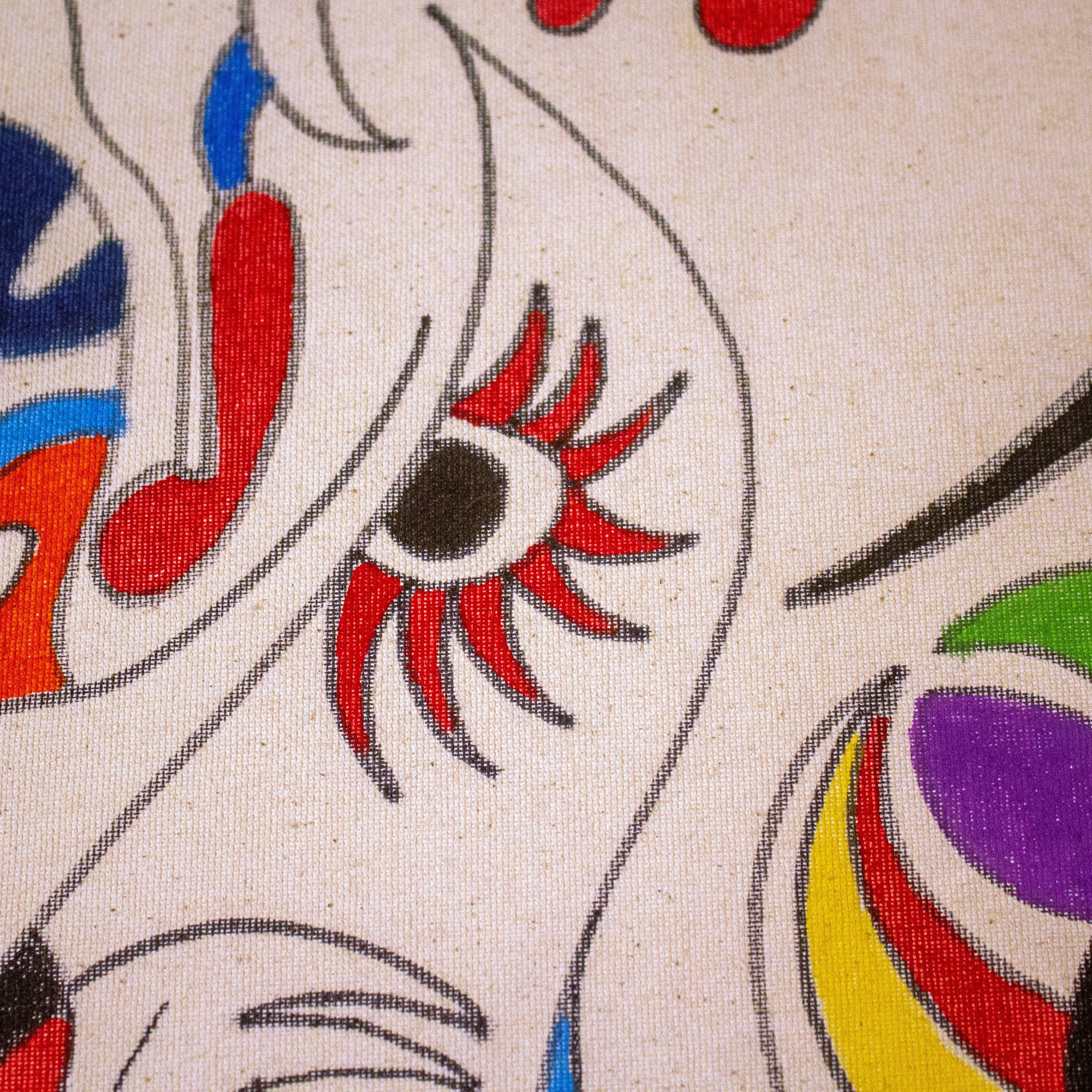 Danza en torno a las líneas, Pintura, Óleo sobre lienzo en venta 1