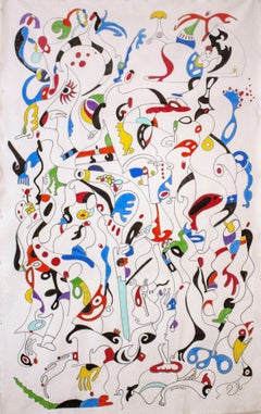 Danza en torno a las líneas, Pintura, Óleo sobre lienzo
