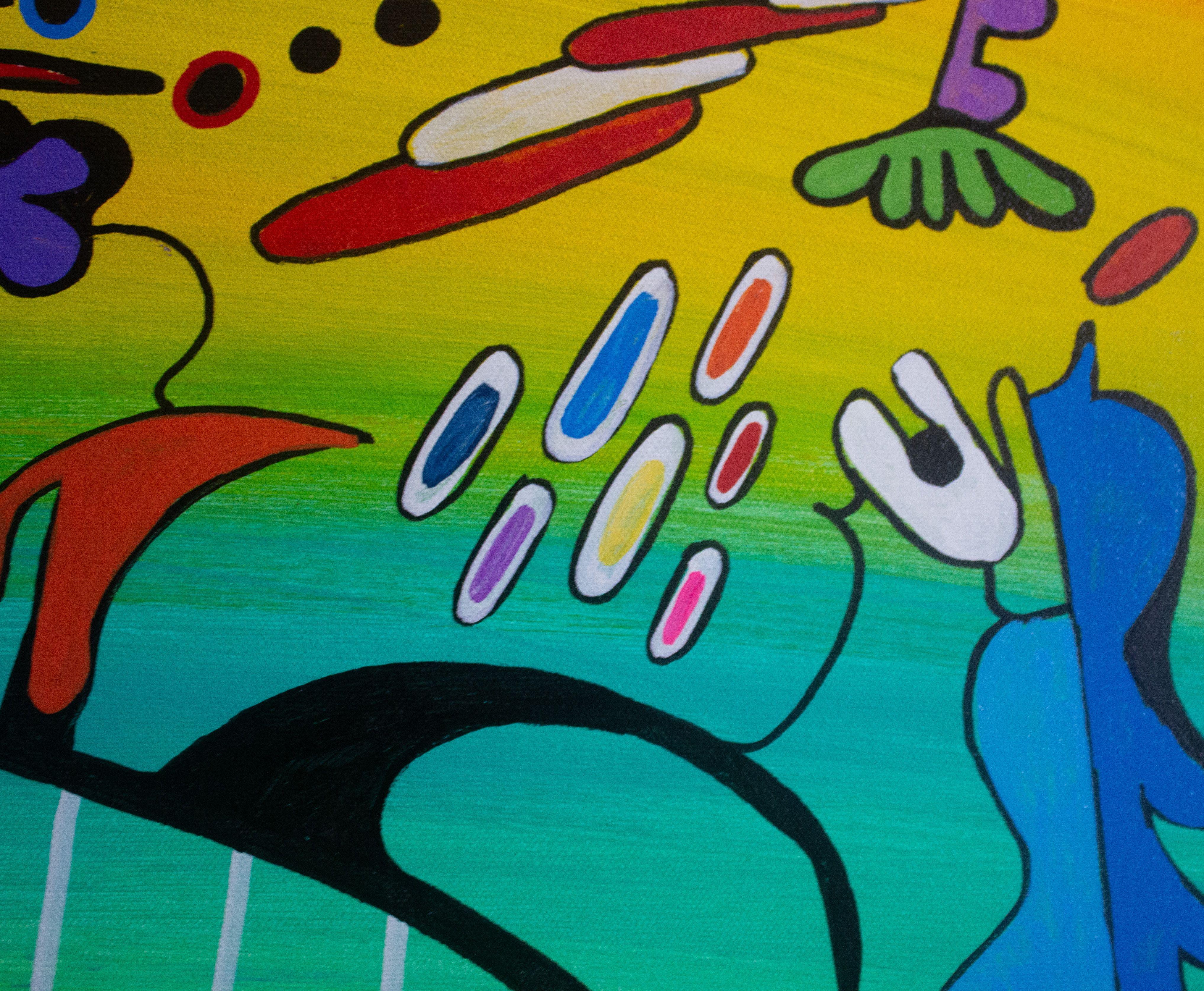 Bambini che giocano, Pittura, Olio su tela in vendita 1