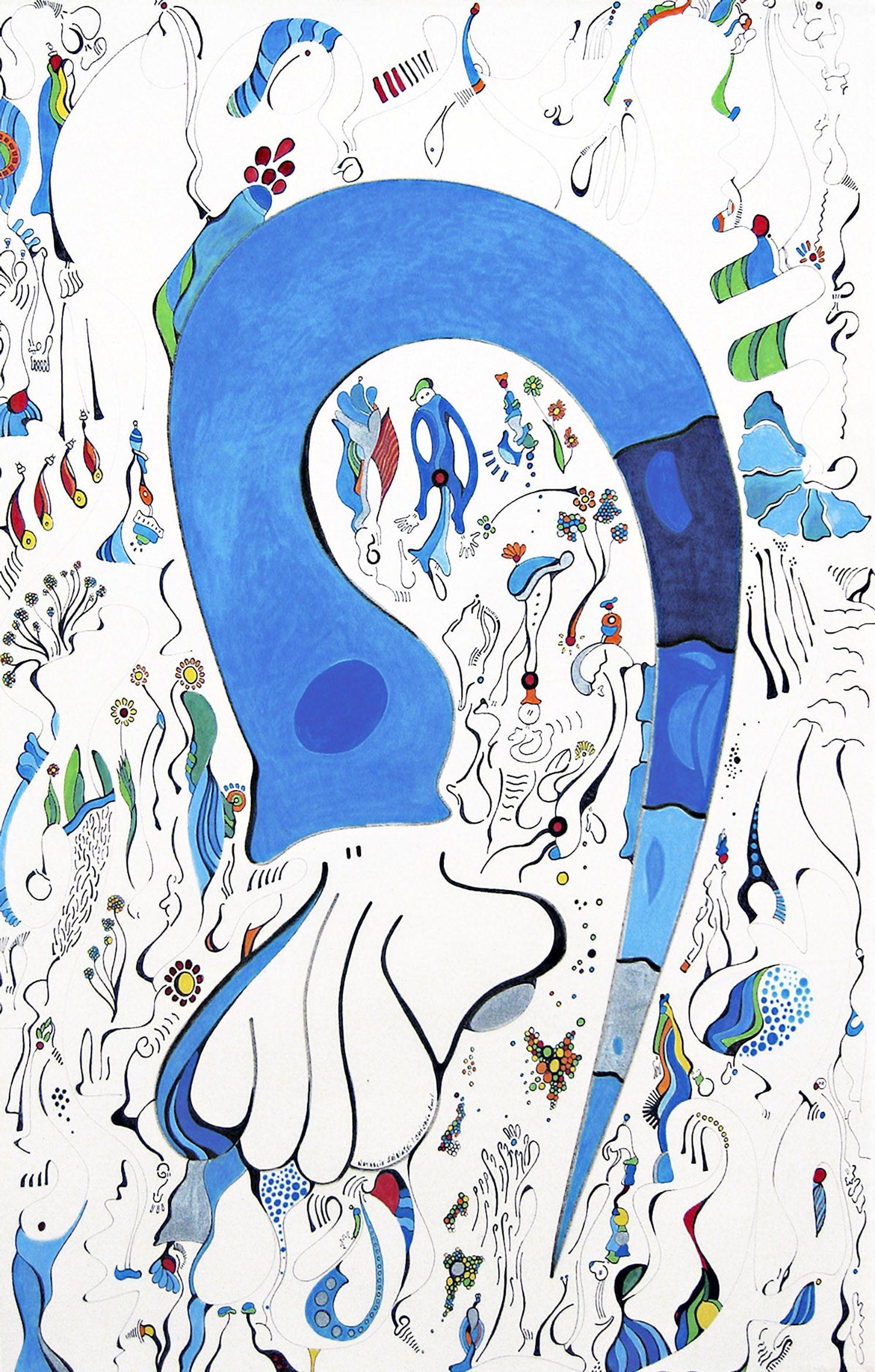 Abstract Painting di Nathalie Gribinski - La Mano, Pittura, Olio su tela