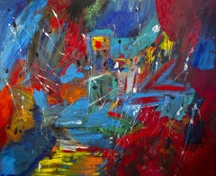 Mirage of Paradise, Painting, Acrylic on Canvas