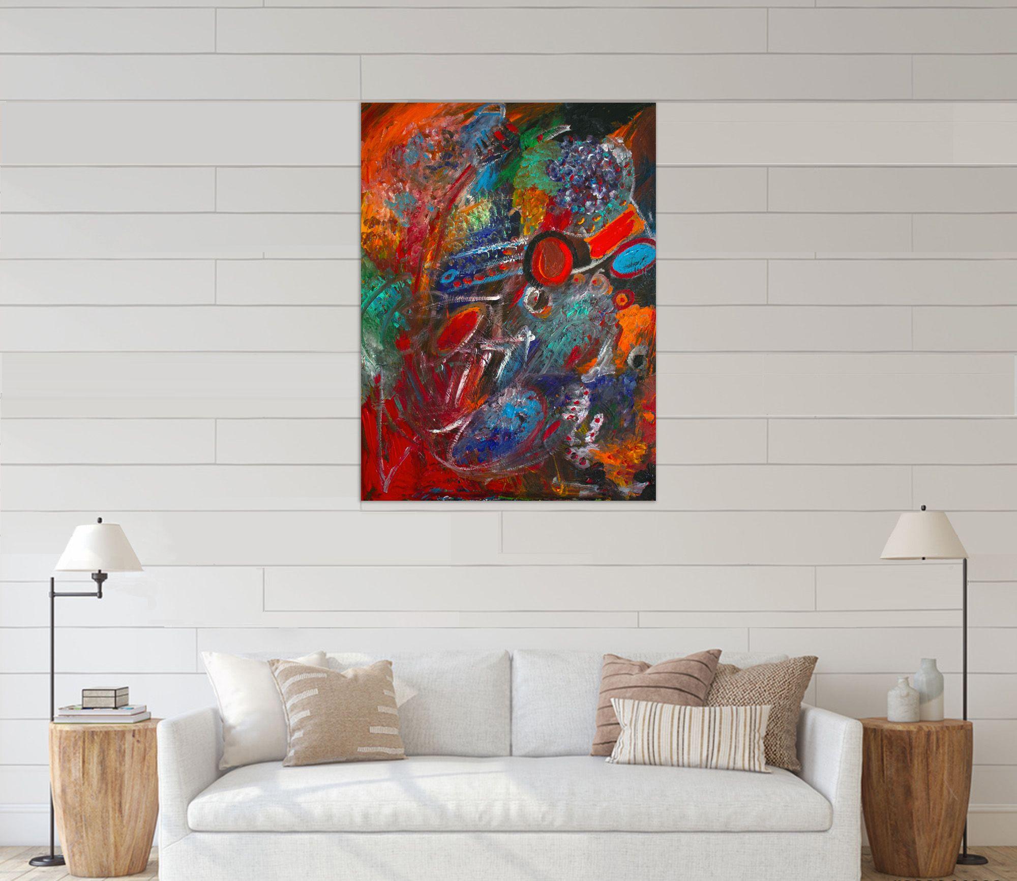 Miriadi di desideri, Pittura, Acrilico su tela - Painting di Nathalie Gribinski