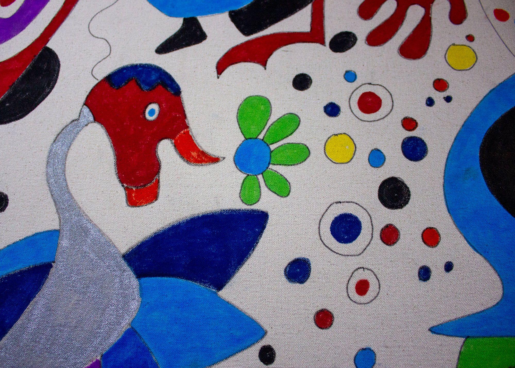 Il teatro dei sogni, Pittura, Olio su tela - Painting Astratto di Nathalie Gribinski