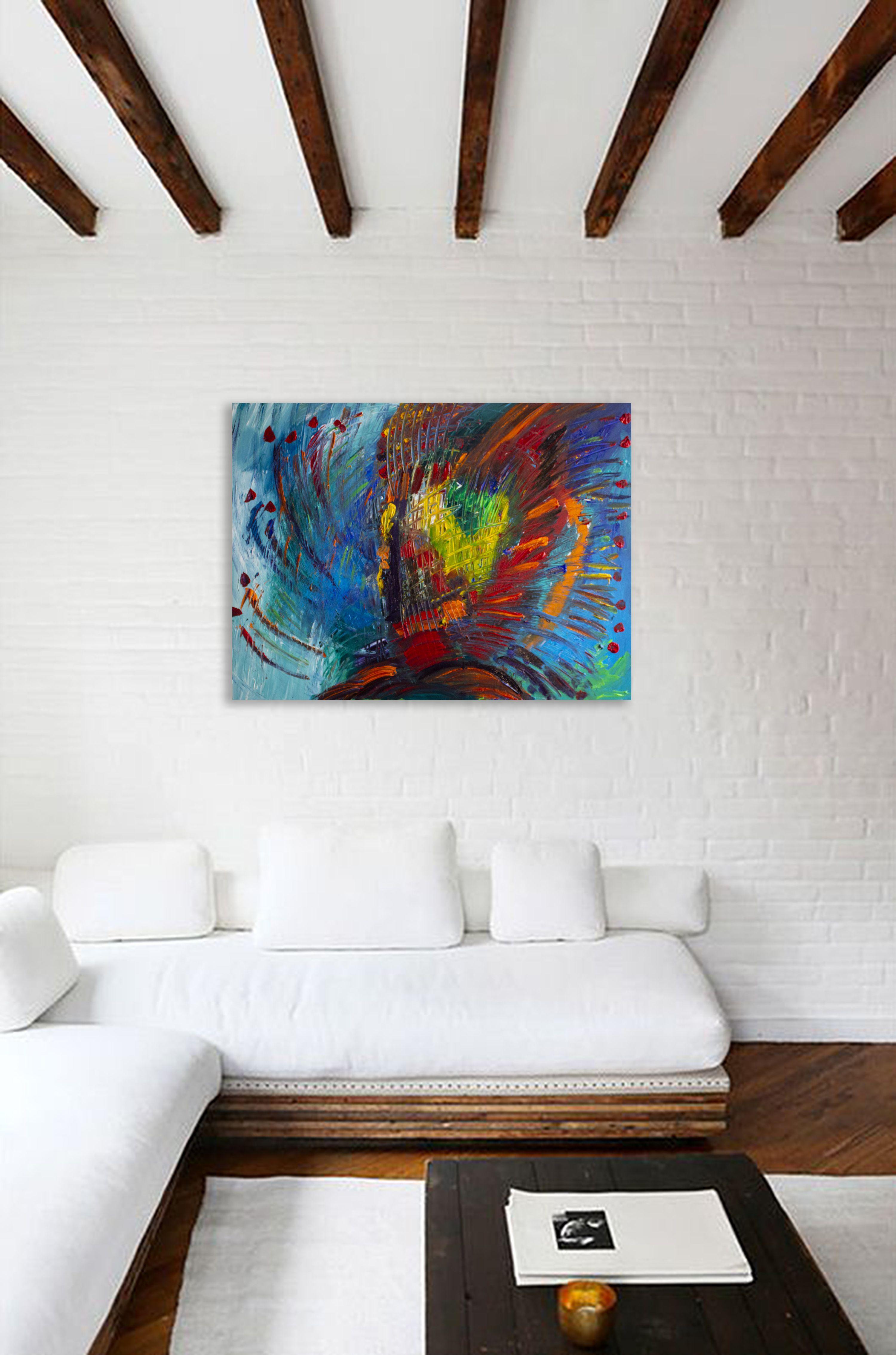 Este cuadro ha sido creado con acrílicos sobre lienzo. Está lista para colgar :: Pintura :: Expresionismo Abstracto :: Esta obra viene con un certificado oficial de autenticidad firmado por el artista :: Lista para colgar Sí :: Firmada: Sí ::