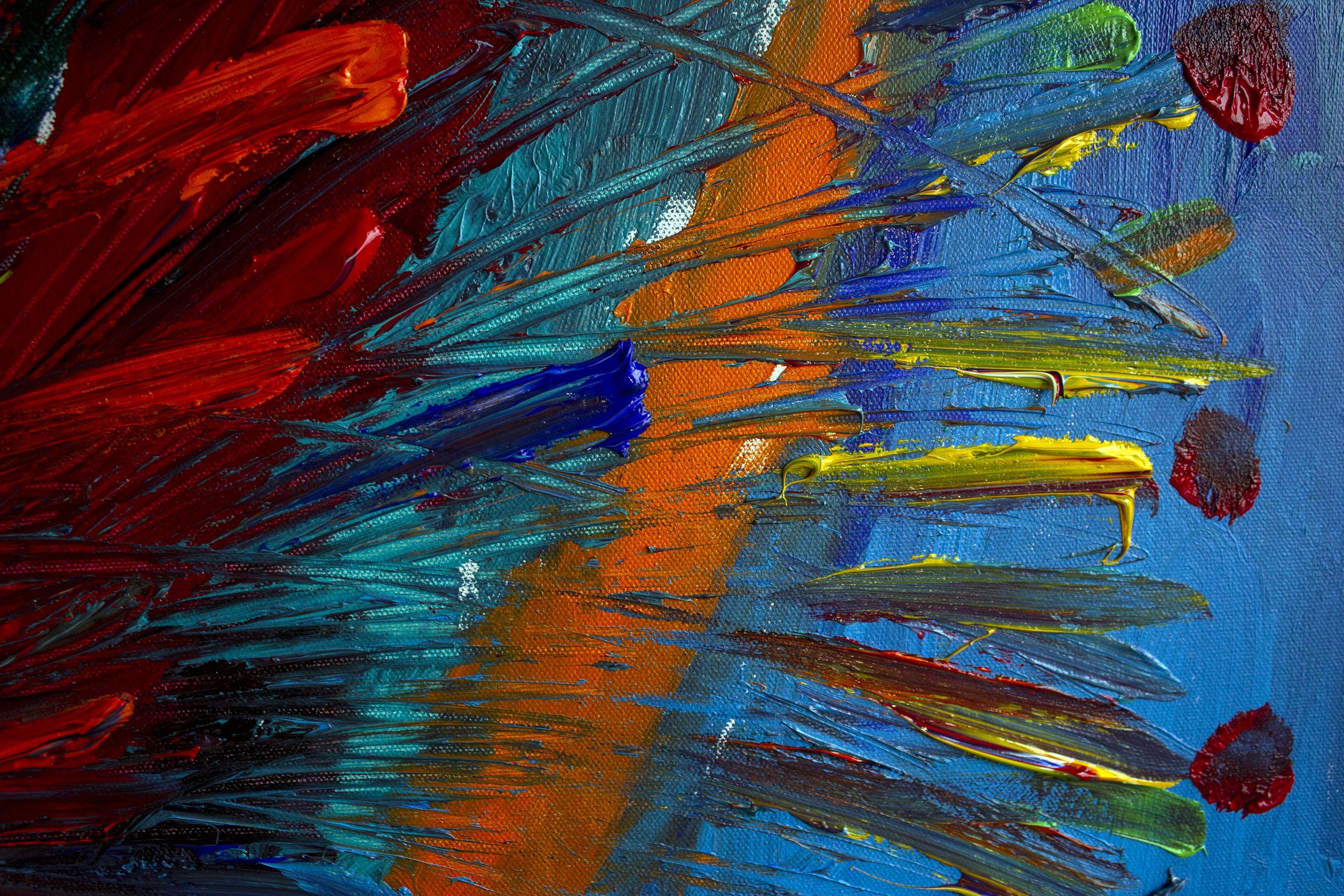 Tornado de Lava, Pintura, Acrílico sobre lienzo en venta 1