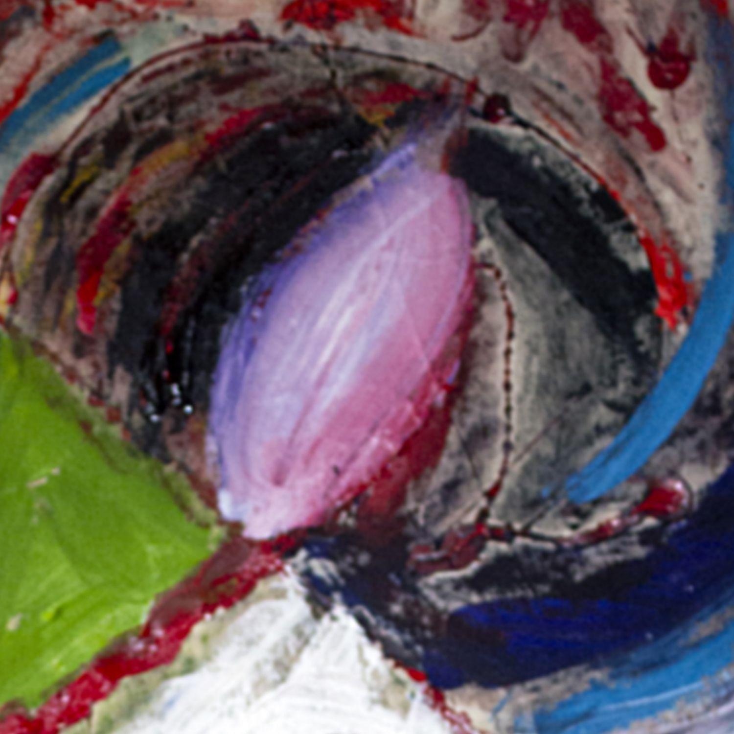 Victoria, Pintura, Acrílico sobre lienzo - Painting Abstracto de Nathalie Gribinski