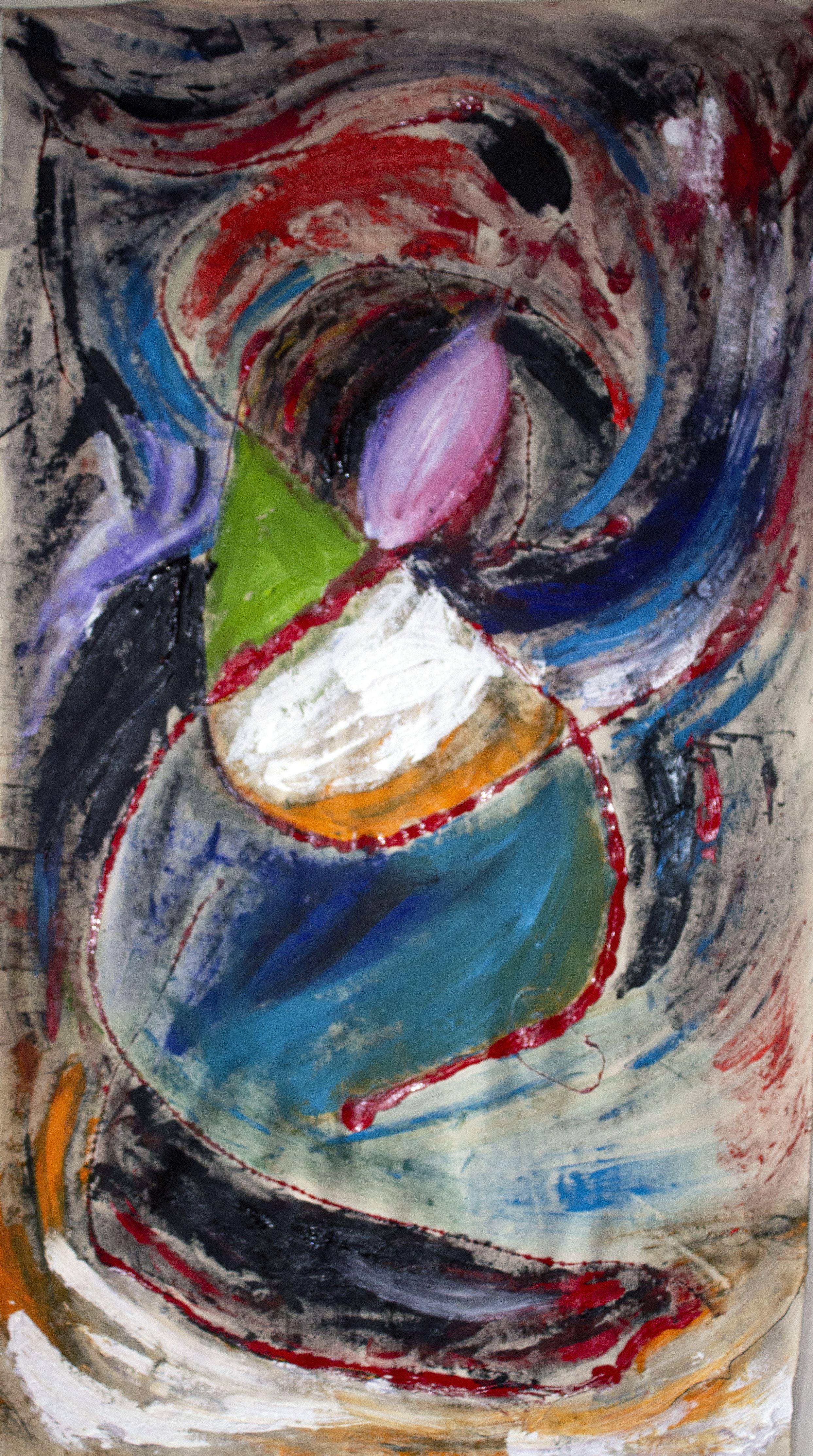 Abstract Painting de Nathalie Gribinski - Victoria, Pintura, Acrílico sobre lienzo