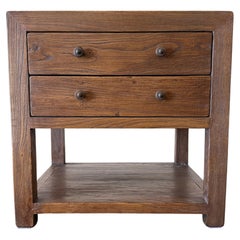 Nathalie II 2 Drawer Reclaimed Elm Nightstand 26″ – Chestnut