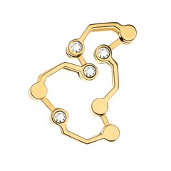Nathalie Jean Contemporary 0.144 Carat Diamond 18 Karat Gold Articulated Ring