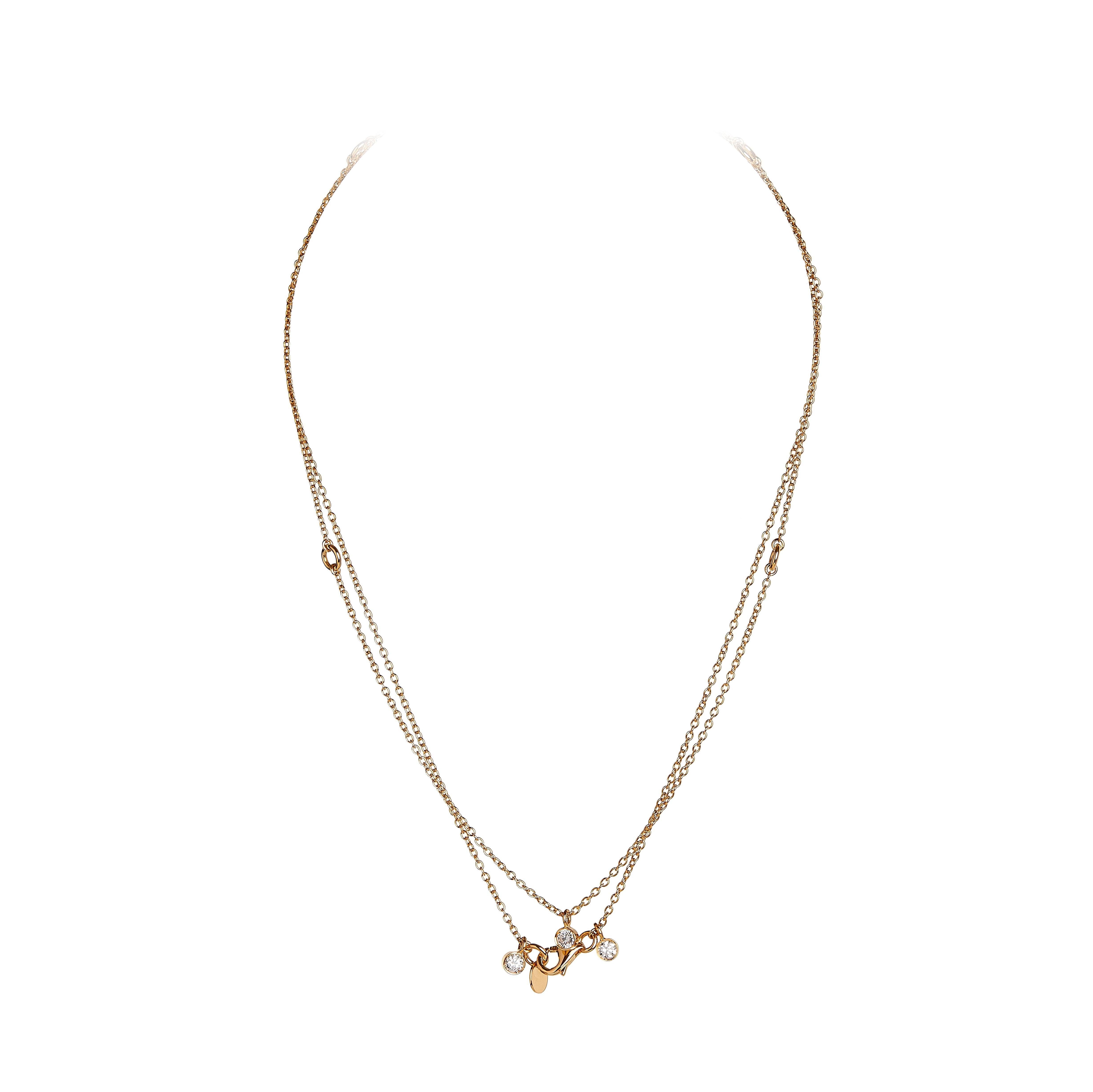 Nathalie Jean Contemporary 0.33 Carat Diamond Gold Pendant Chain Necklace For Sale 6