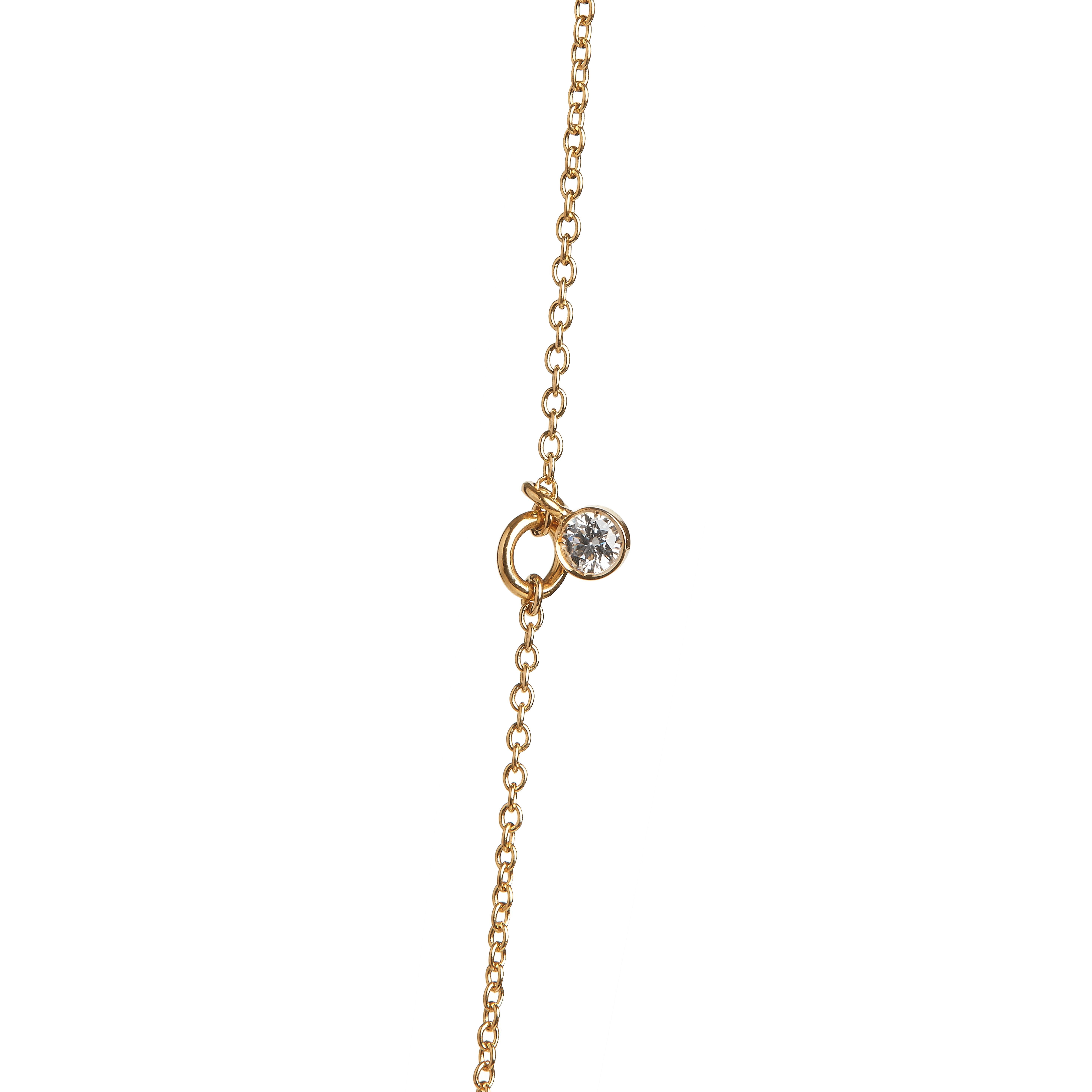Nathalie Jean Contemporary 0.33 Carat Diamond Gold Pendant Multi-Strand Necklace For Sale 5