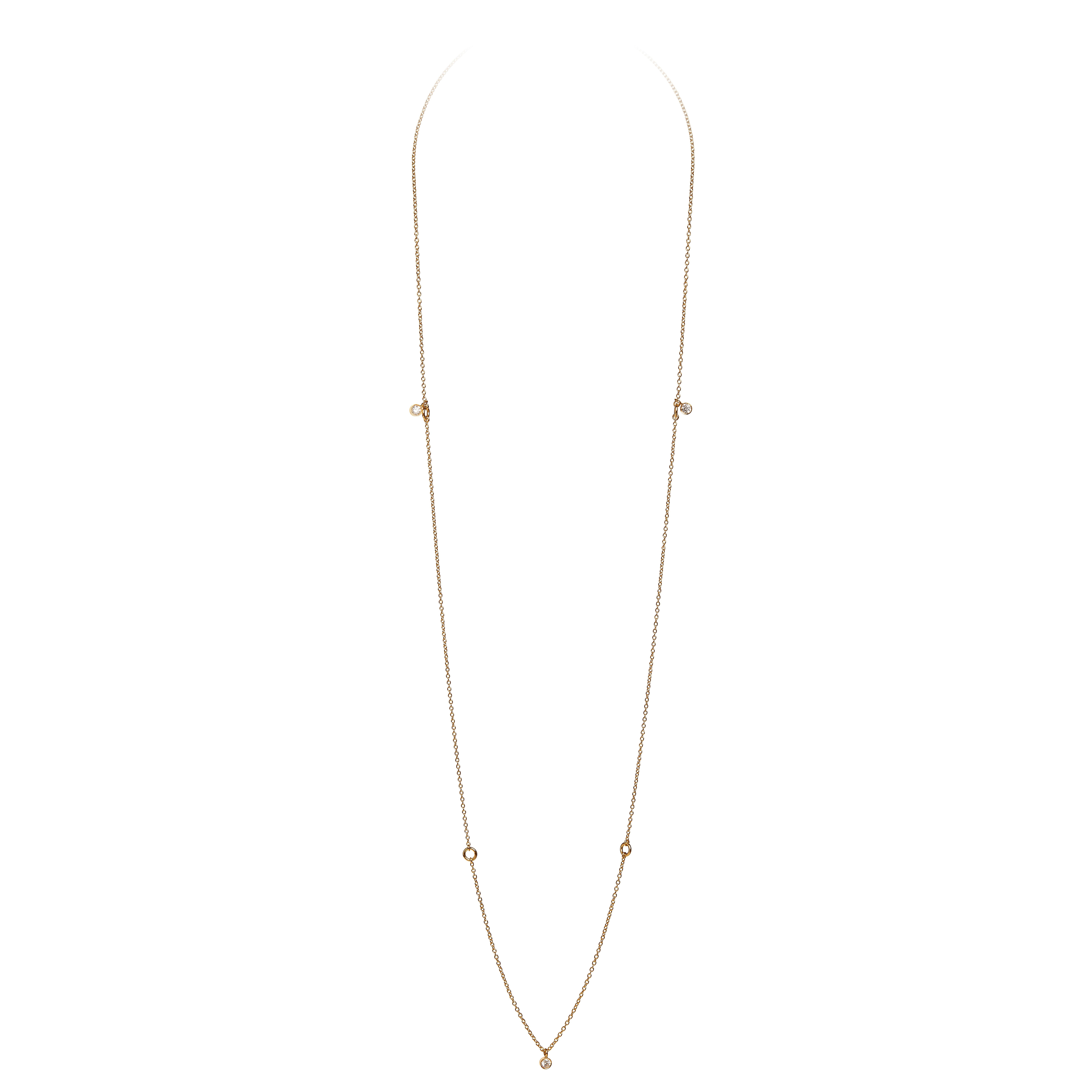 Nathalie Jean Contemporary 0.33 Carat Diamond Gold Pendant Multi-Strand Necklace For Sale 1
