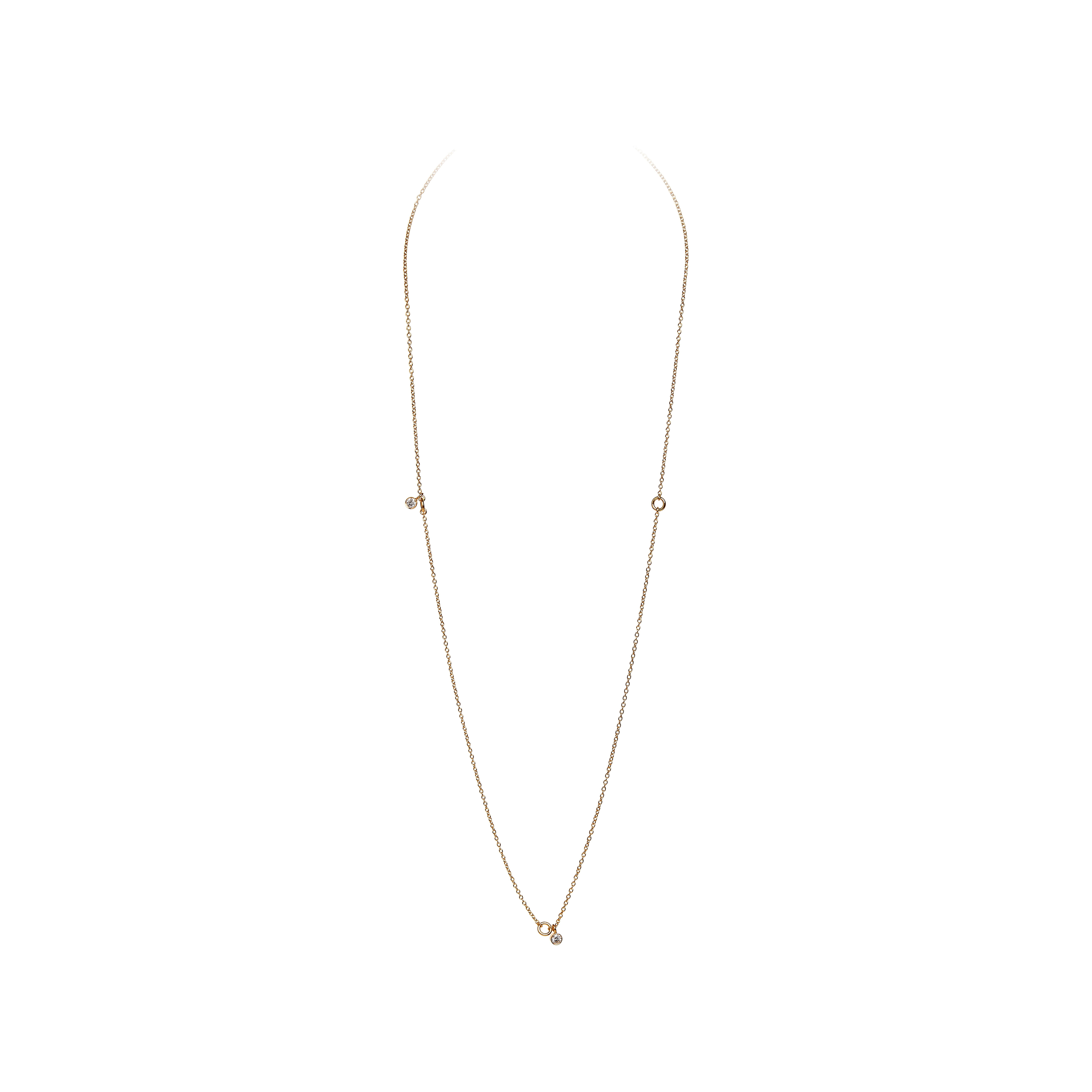 Nathalie Jean Contemporary 0.33 Carat Diamond Gold Pendant Multi-Strand Necklace For Sale 3