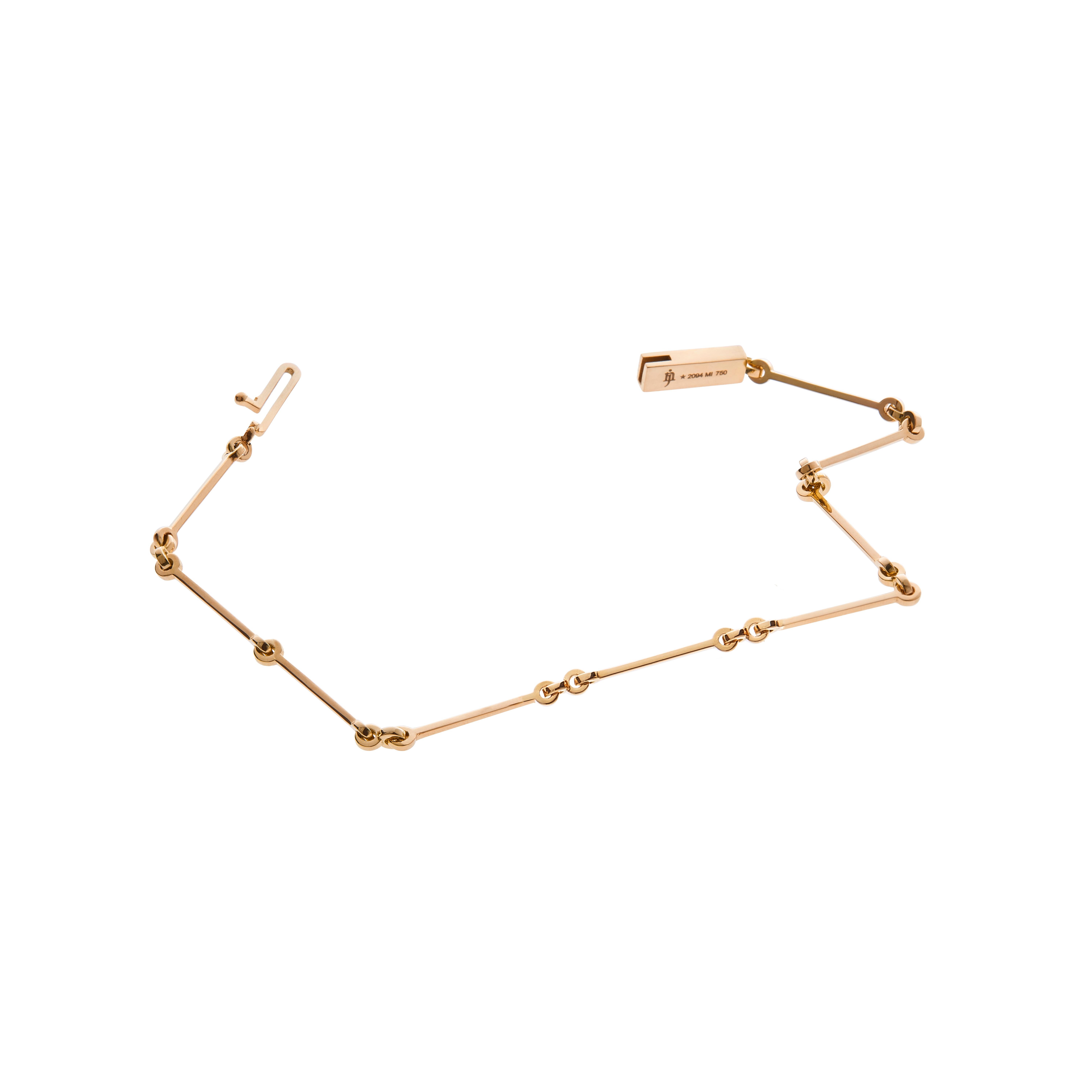 Women's or Men's Nathalie Jean Contemporary 18 Karat Gold Chain Link Bracelet For Sale