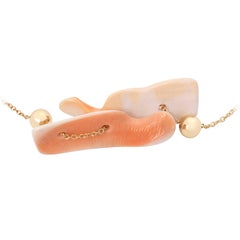 Nathalie Jean Contemporary 18 Karat Yellow Gold Shell Chain Bracelet