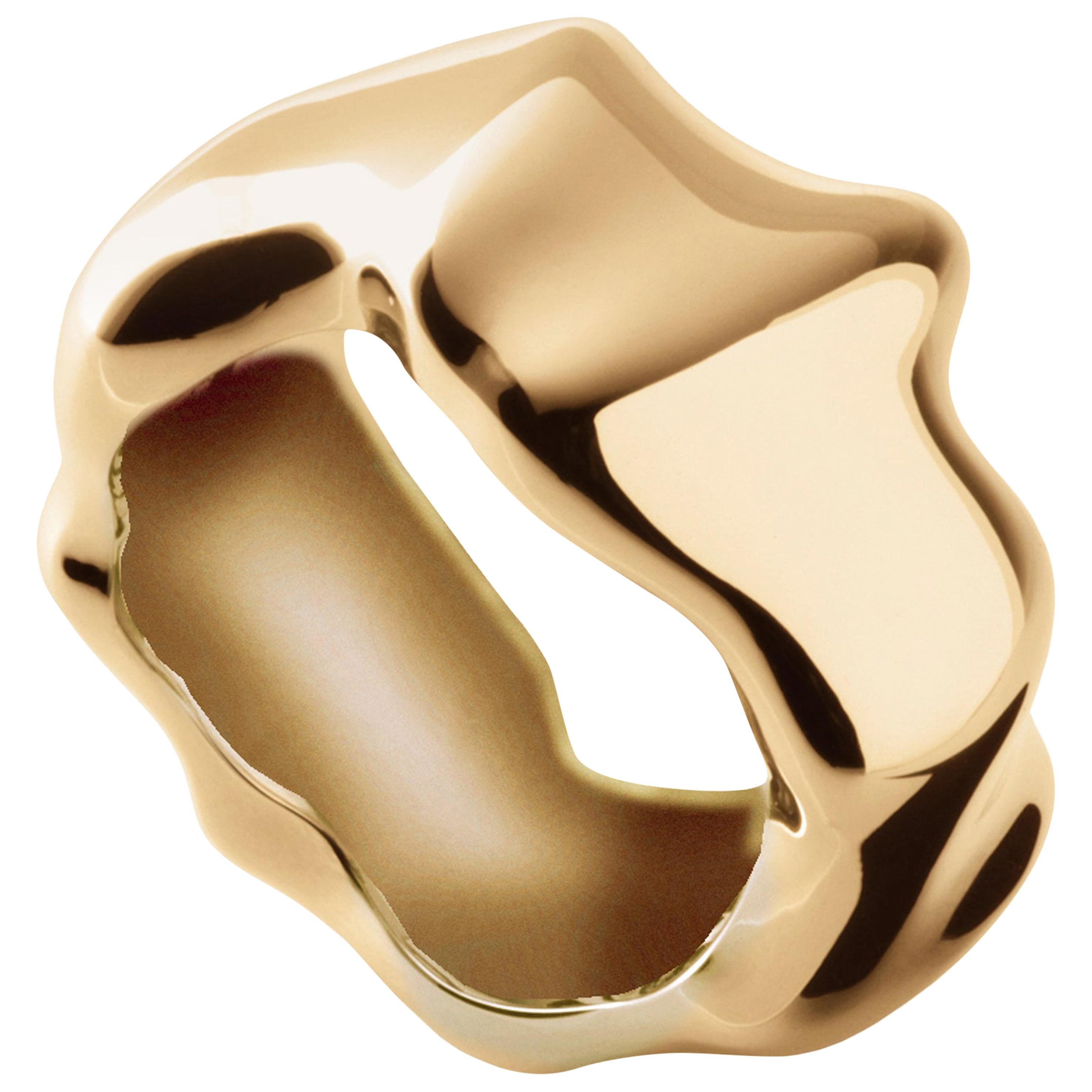 Nathalie Jean Contemporary 18kt Gold Limited Edition Band Sculpture Ring
