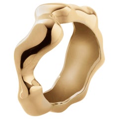 Nathalie Jean Contemporary 18kt Gold Limited Edition Band Sculpture Ring