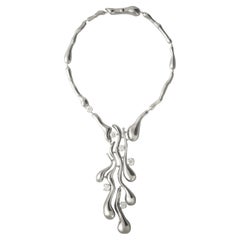 Nathalie Jean Contemporary 8,46 Karat Diamond2 Sterling Silber Halskette