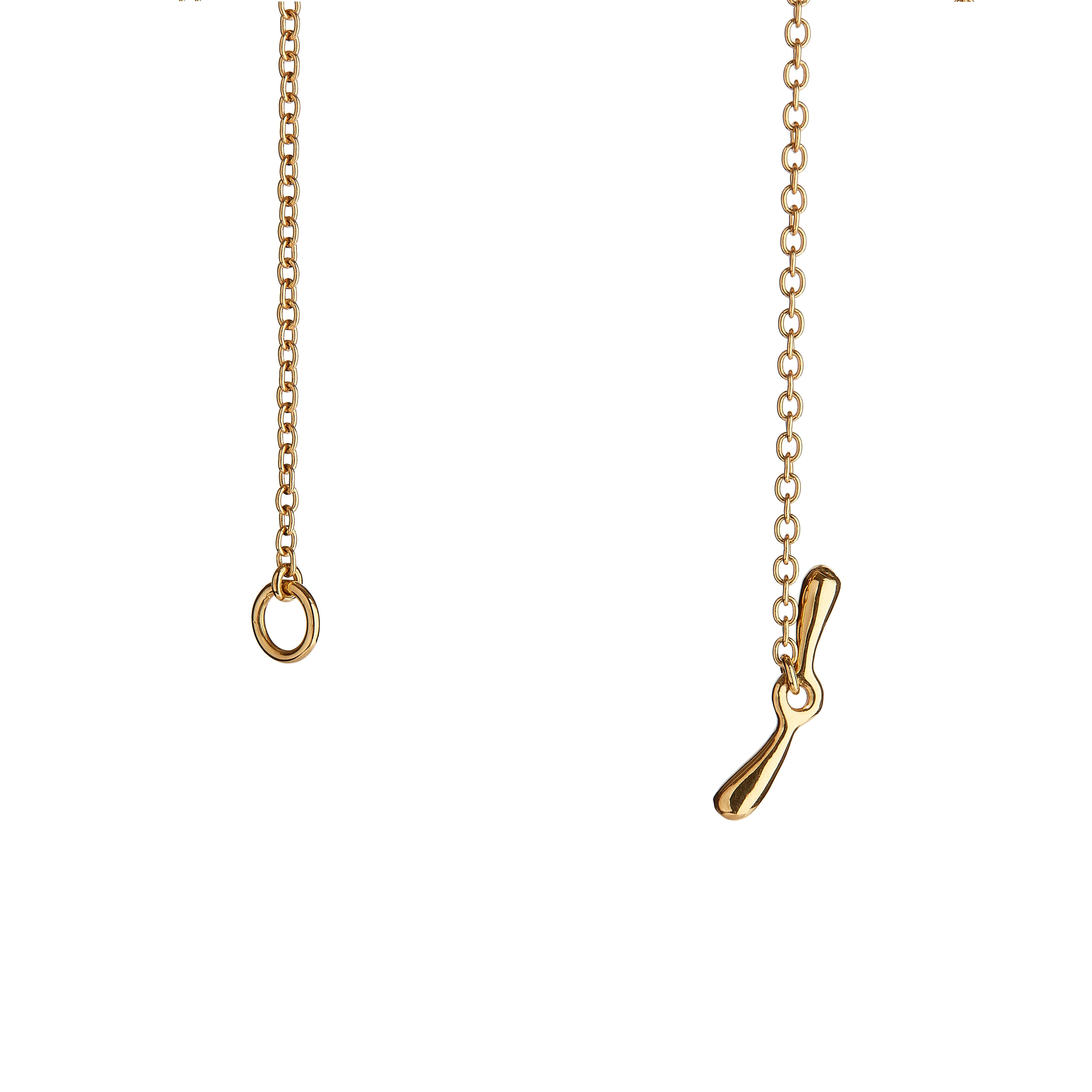 Nathalie Jean Contemporary Diamond Tourmaline Amethyst Gold Pendant Necklace For Sale 7