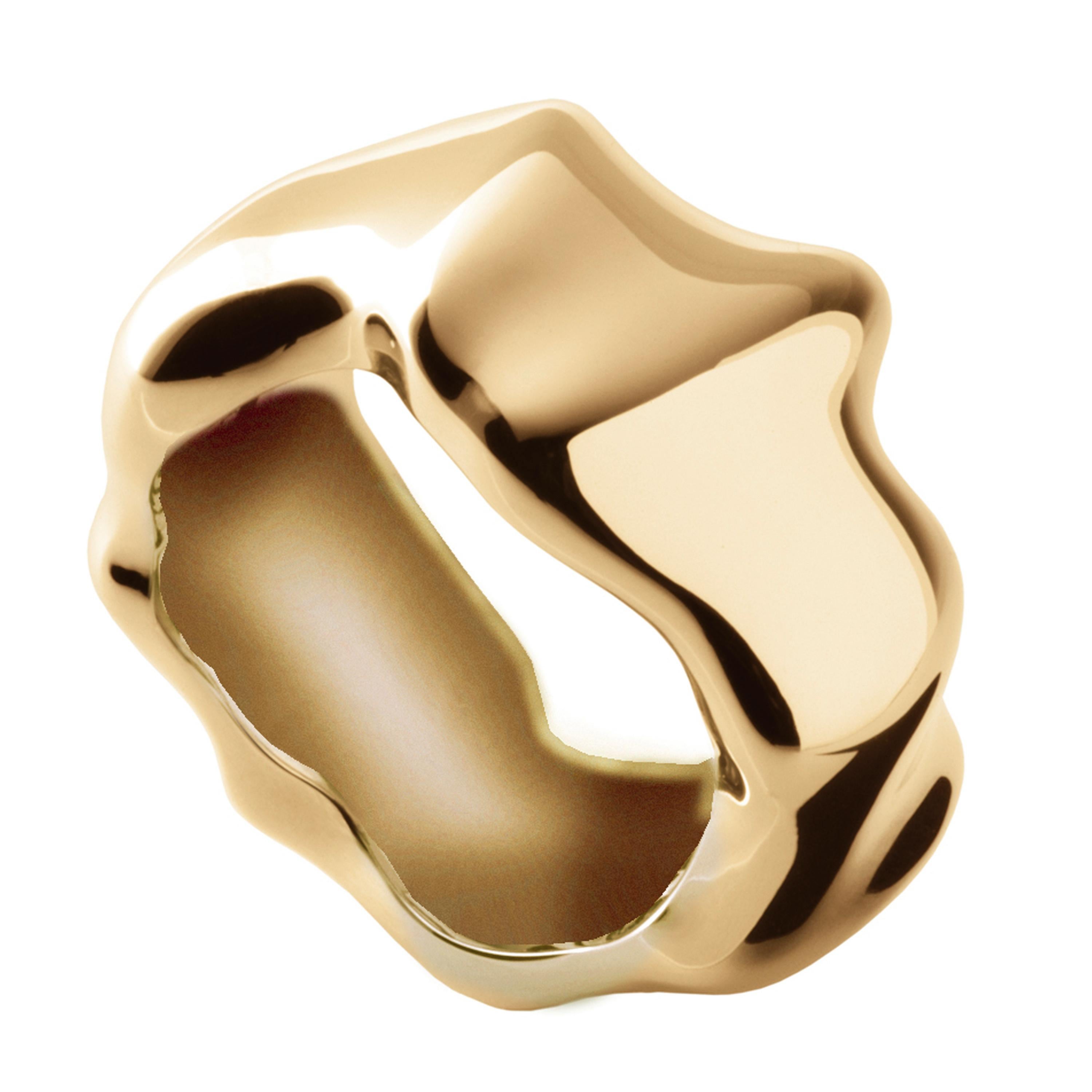 Nathalie Jean Contemporary Gold Limited Edition Fashion Band Sculpture Ring In New Condition For Sale In Milan, Lombardia