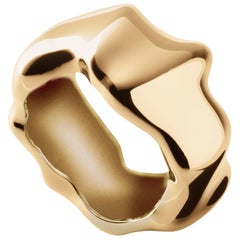 Nathalie Jean Contemporary Gold Limited Edition Fashion Band Sculpture Ring