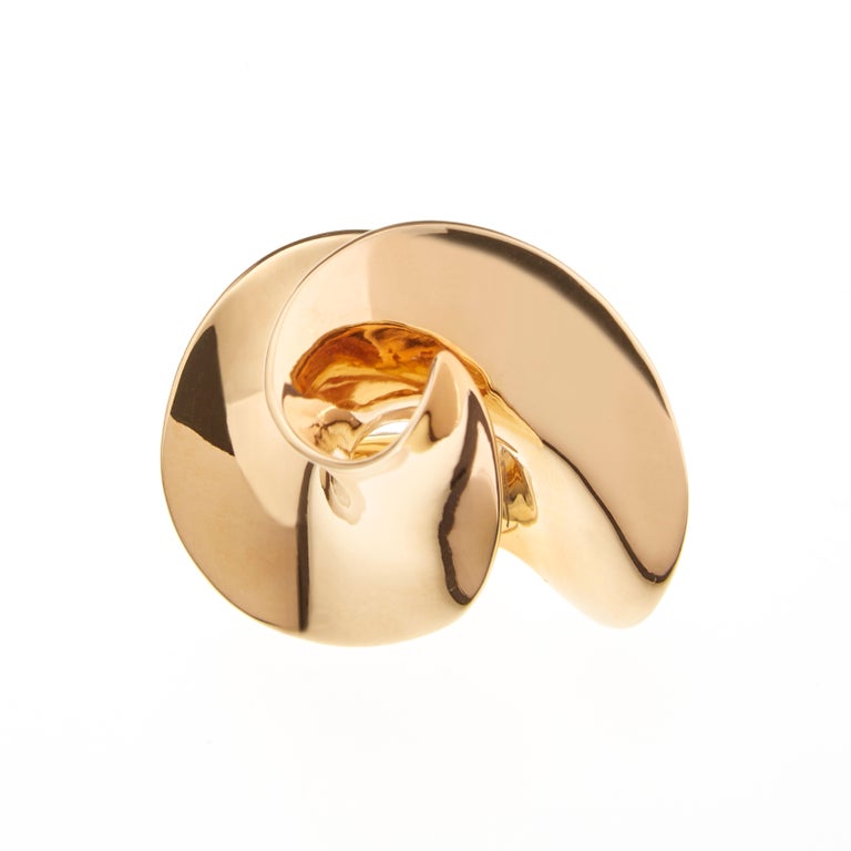 Nathalie Jean Contemporary Gold Limited Edition Sculpture Cocktail Ring For Sale 2
