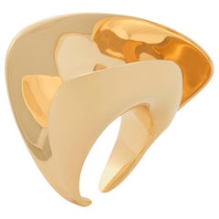 Nathalie Jean Contemporary Gold Limited Edition Sculpture Cocktail Ring