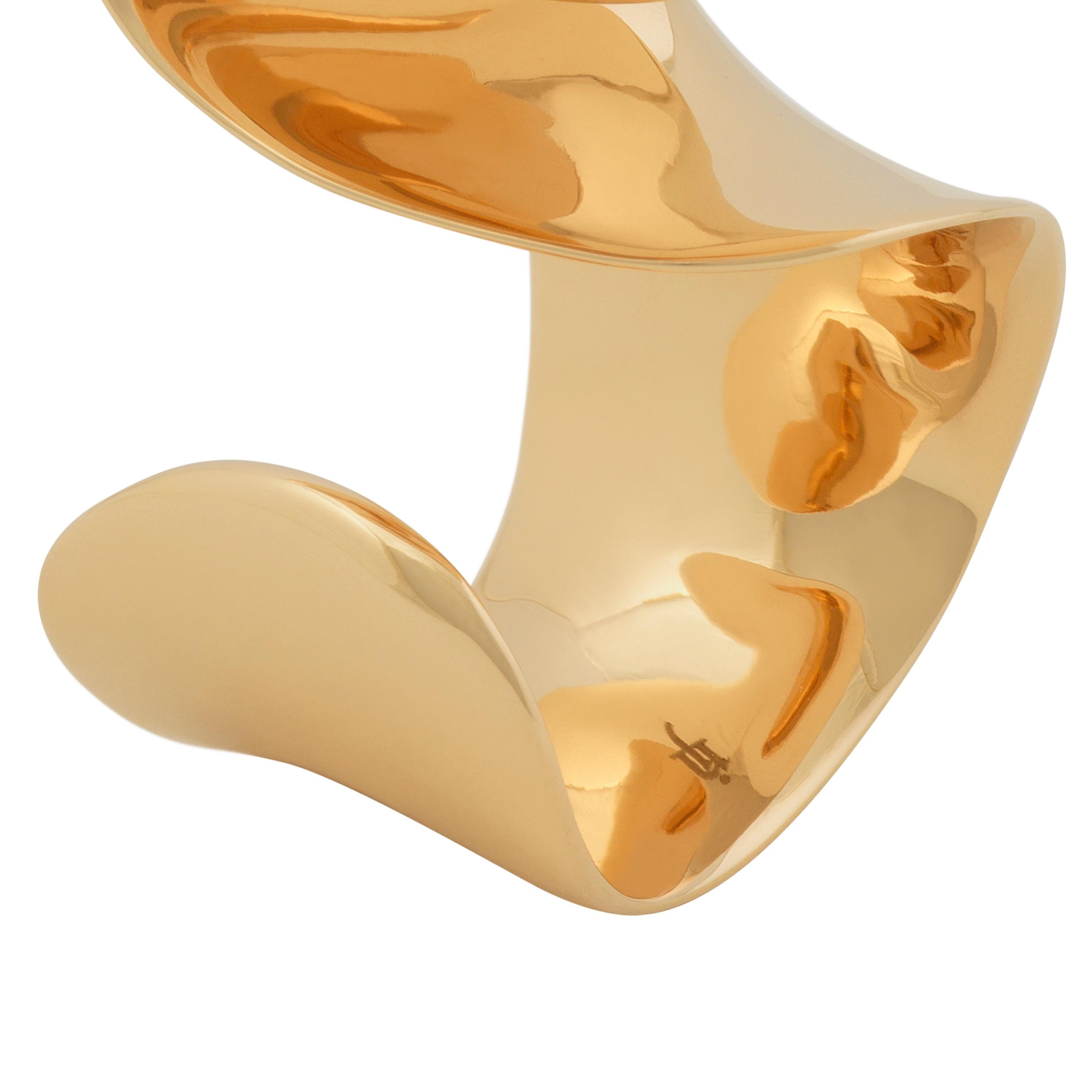 Nathalie Jean Contemporary Limited Edition 18 Karat Gold Sculpture Cocktail Ring For Sale 2
