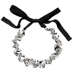 Nathalie Jean Contemporary Limited Edition Sterling Silver Link Choker Necklace