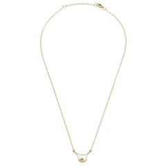 Nathalie Jean Collier pendentif chaîne pendante en or jaune 18k avec perles Contemporary