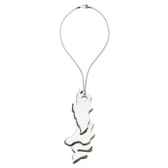 Nathalie Jean Contemporary Peridot Sterling Silver Drop Pendant Necklace