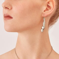 Nathalie Jean Limited Edition Rhodium Plated Sterling Silver Mercure Earrings