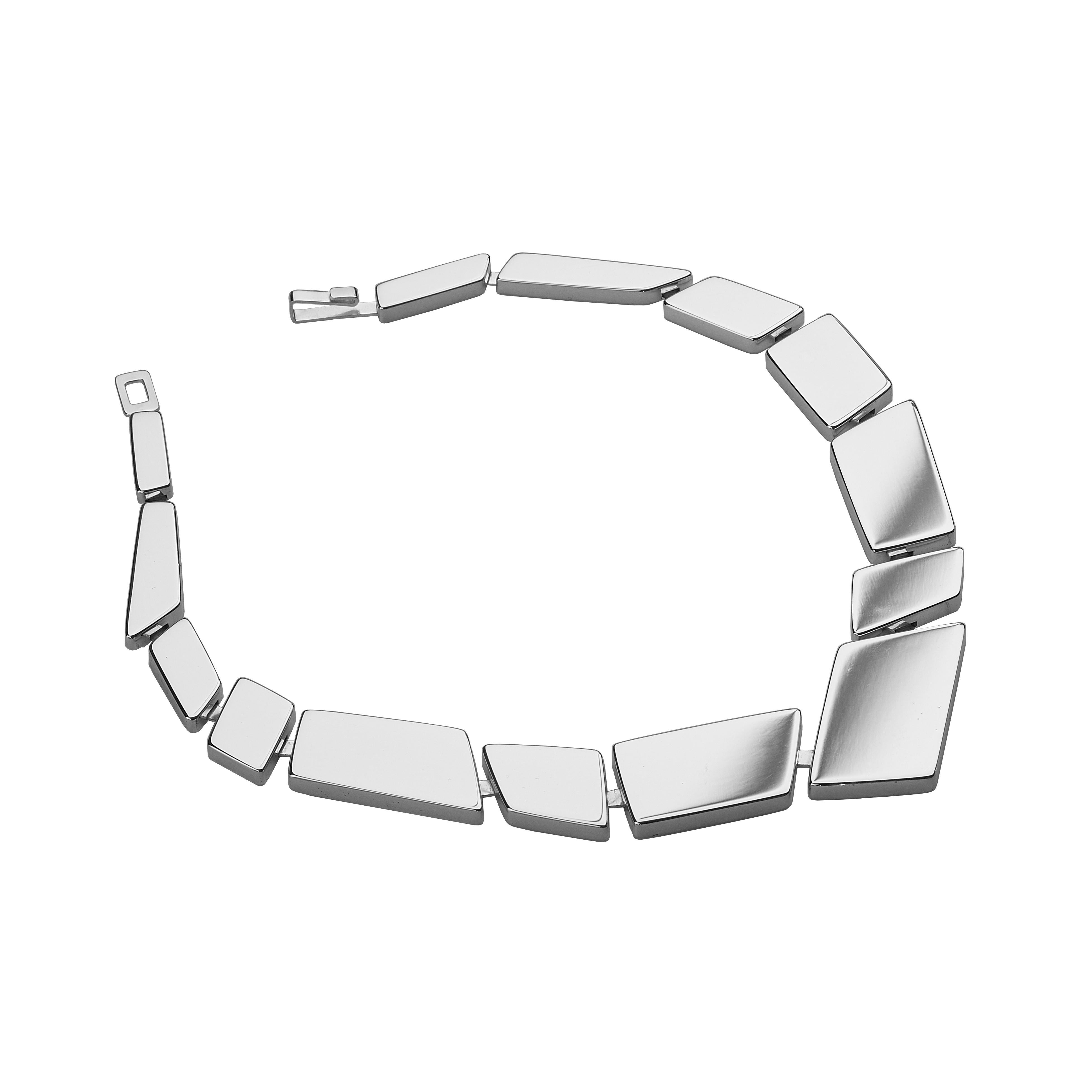 Nathalie Jean Contemporary Sterling Silver Limited Edition Choker Necklace (Zeitgenössisch) im Angebot
