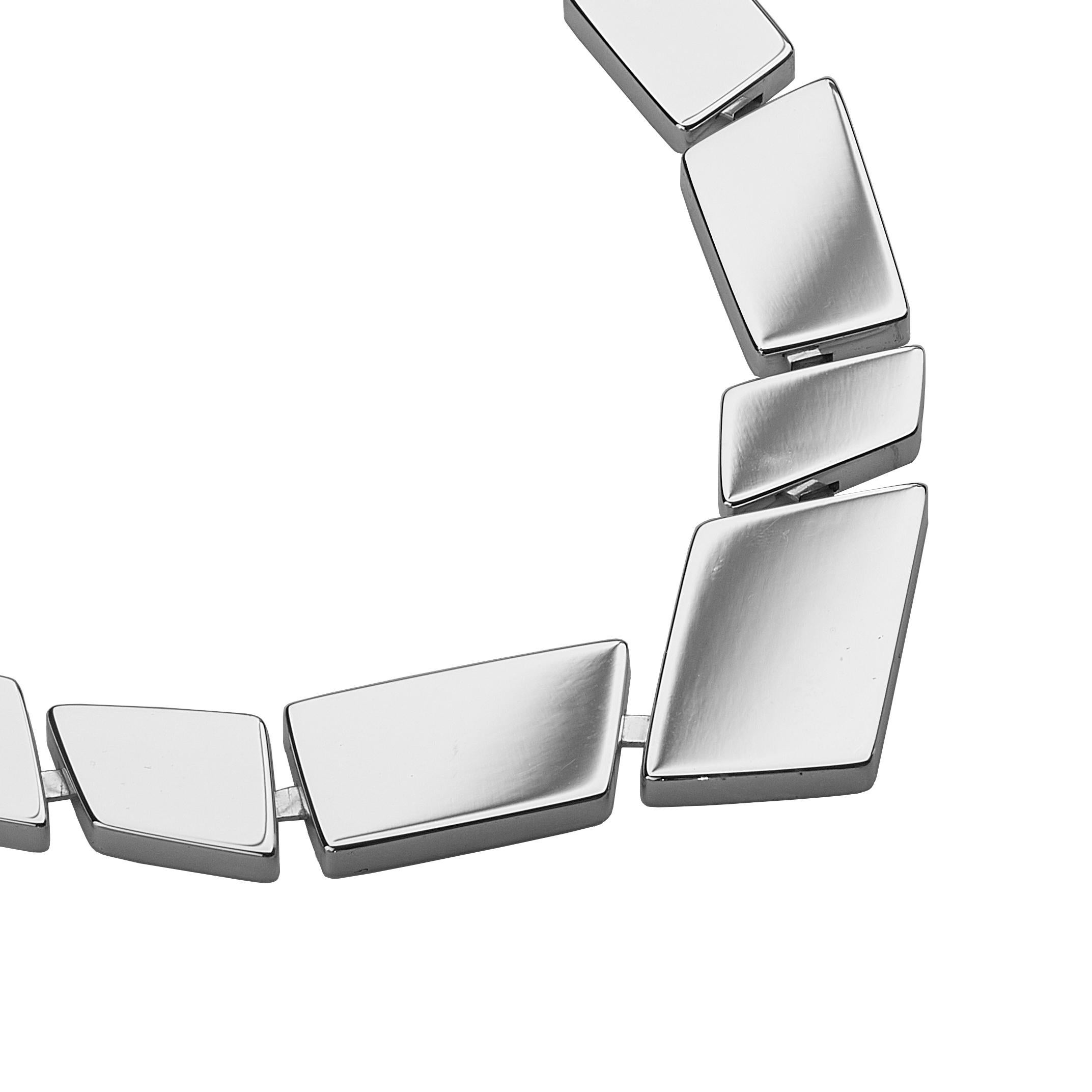 Nathalie Jean Contemporary Sterling Silver Limited Edition Choker Necklace für Damen oder Herren im Angebot