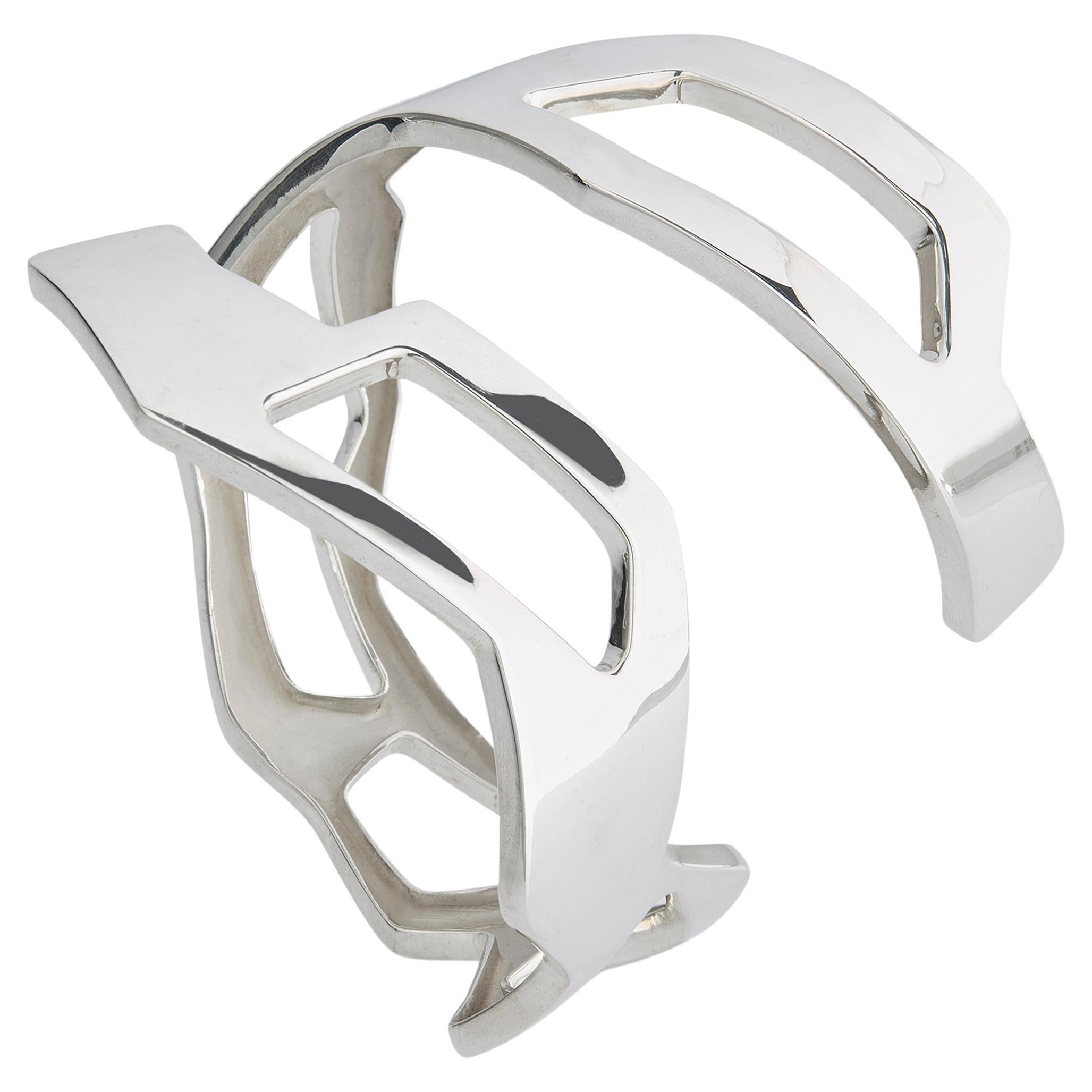 Nathalie Jean Contemporary Sterling Silver Limited Edition Cuff Bracelet