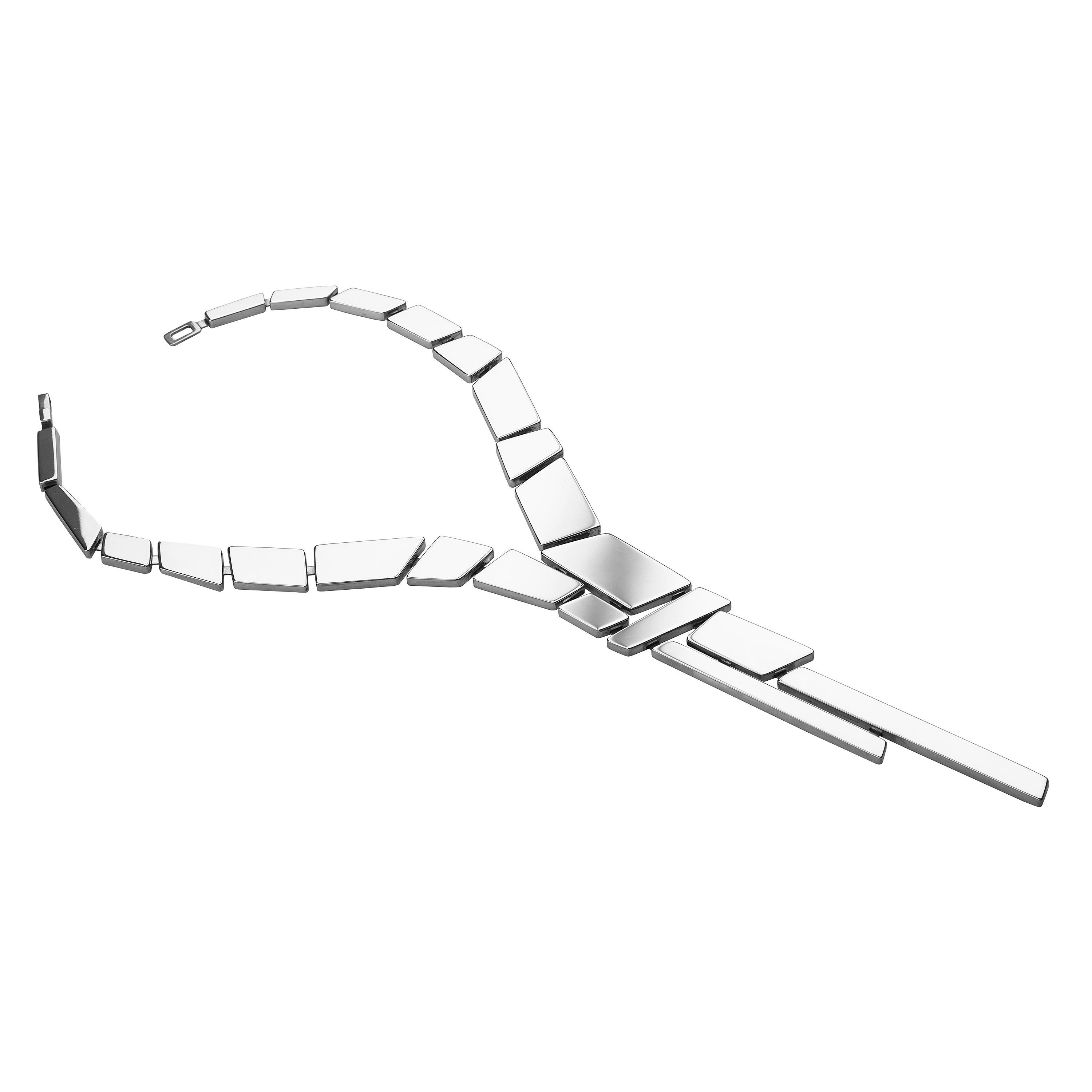 Nathalie Jean Contemporary Sterling Silber Limited Edition Tropfen Halskette (Zeitgenössisch) im Angebot