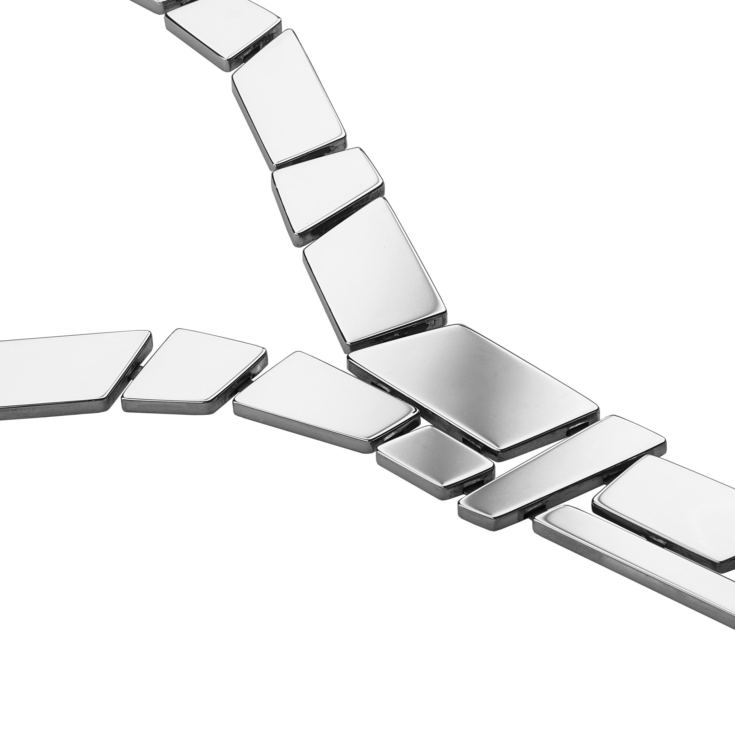 Nathalie Jean Contemporary Sterling Silber Limited Edition Tropfen Halskette im Zustand „Neu“ im Angebot in Milan, Lombardia