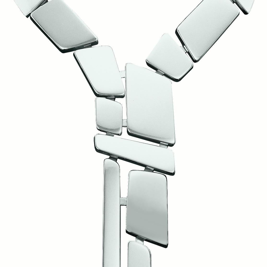 Nathalie Jean Contemporary Sterling Silber Limited Edition Tropfen Halskette im Angebot 1