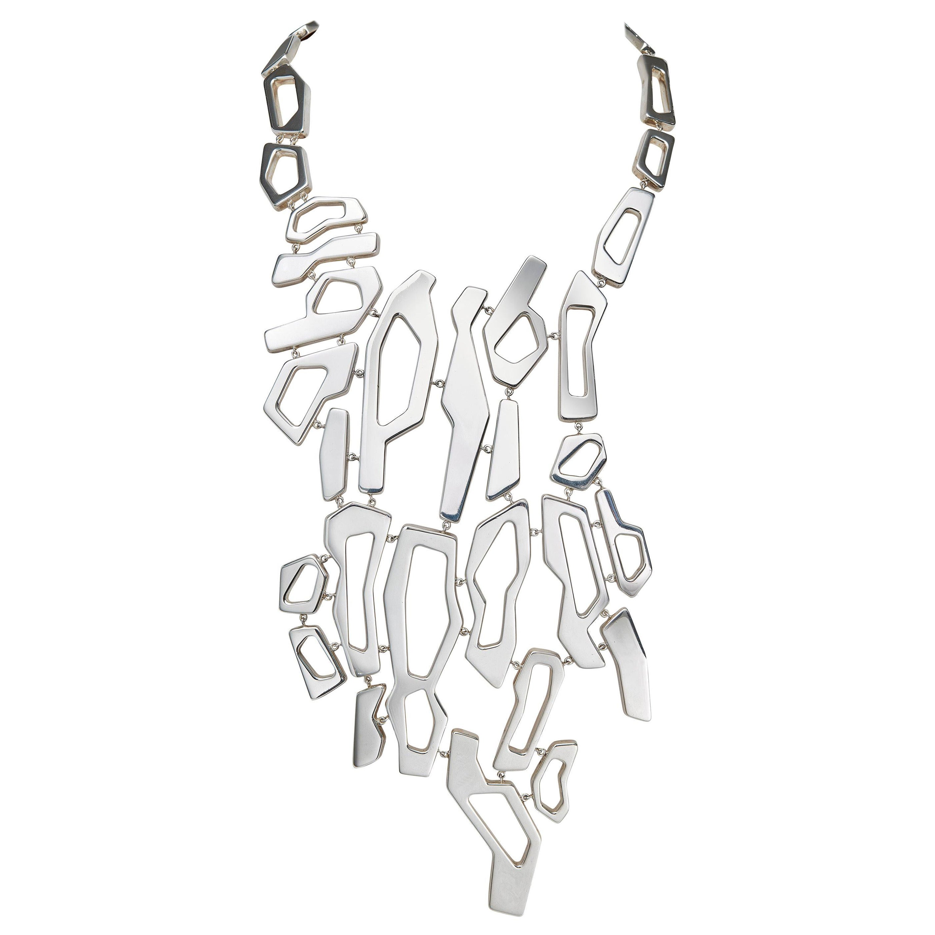 Nathalie Jean Contemporary Sterling Silber Limited Edition Tropfen Halskette