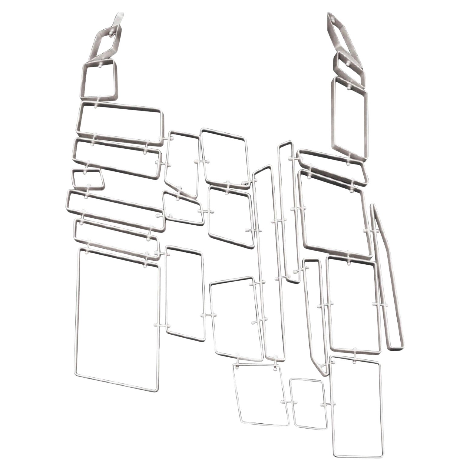 Nathalie Jean Contemporary Sterling Silver Limited Edition Drop Necklace