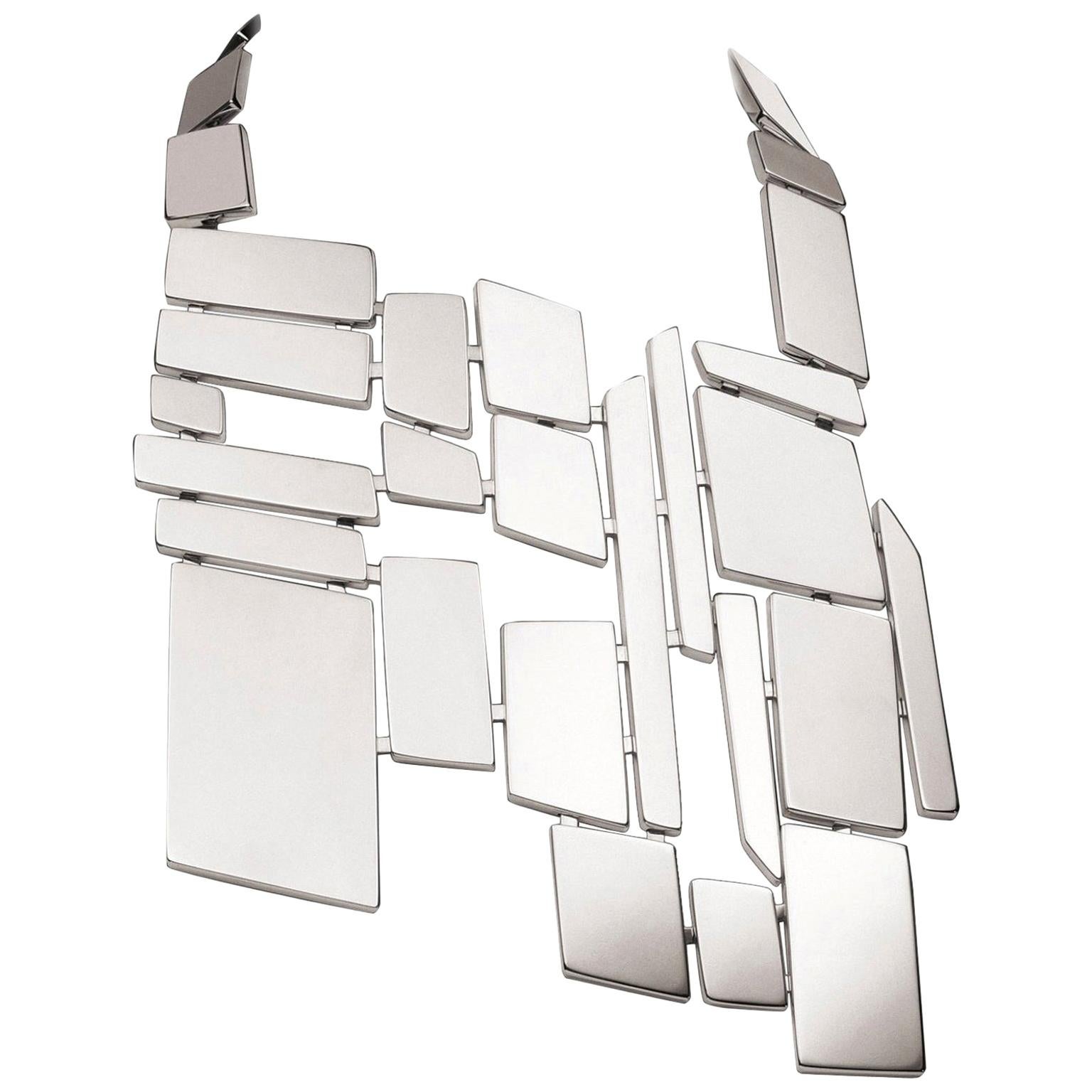 Nathalie Jean Contemporary Sterling Silver Limited Edition Drop Necklace