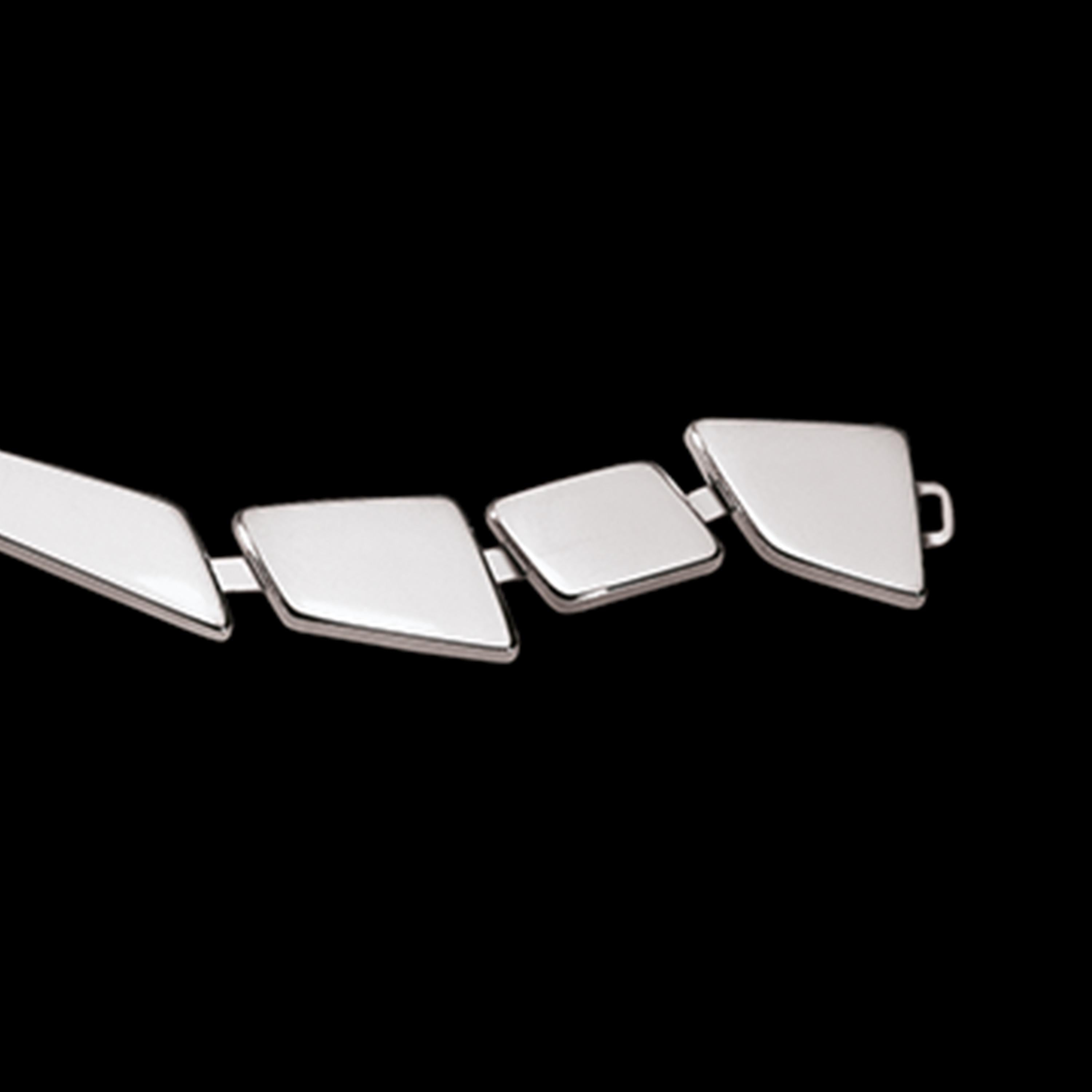 Women's or Men's Nathalie Jean Contemporary Sterling Silver Limited Edition Link Bracelet For Sale
