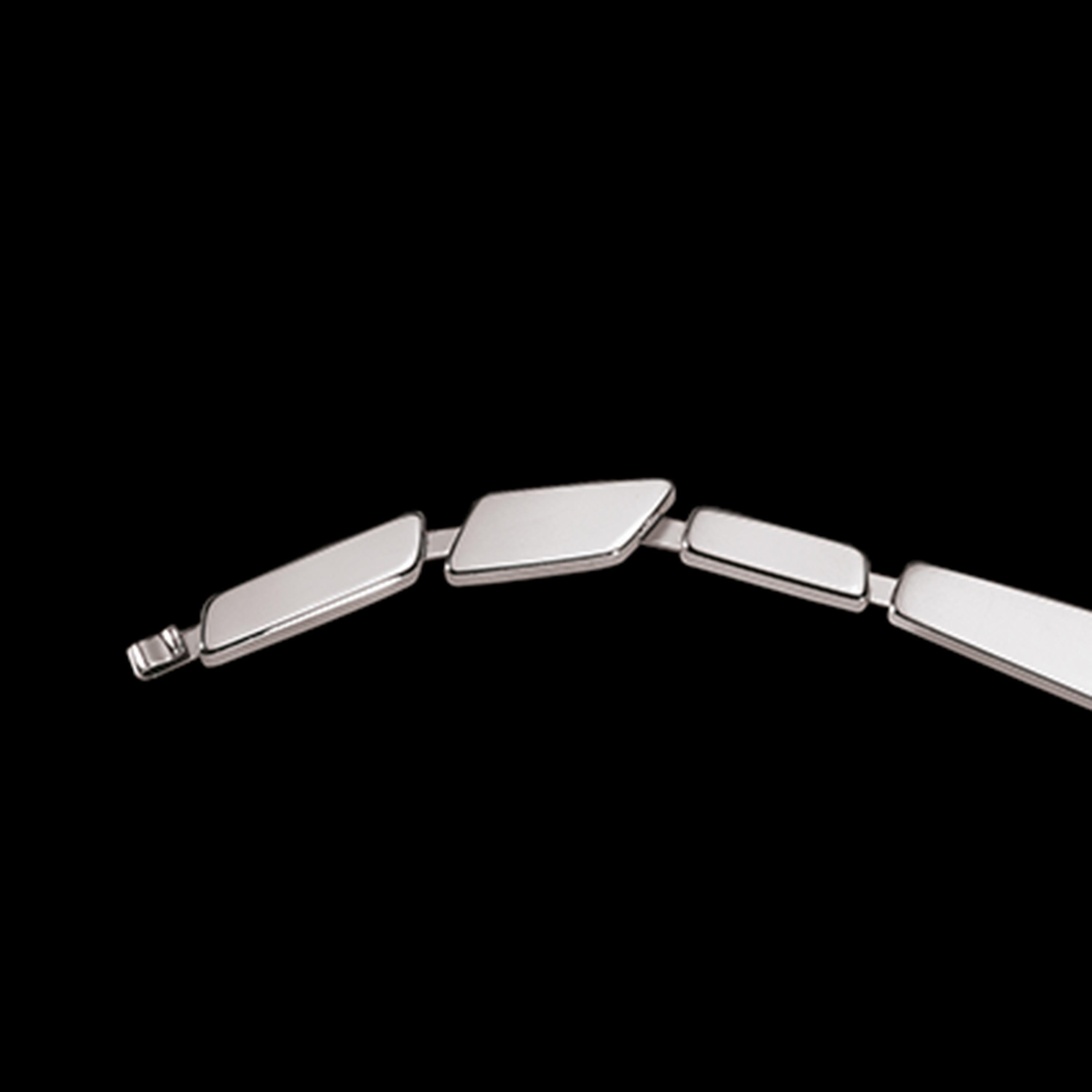 Nathalie Jean Contemporary Sterling Silver Limited Edition Link Bracelet For Sale 1