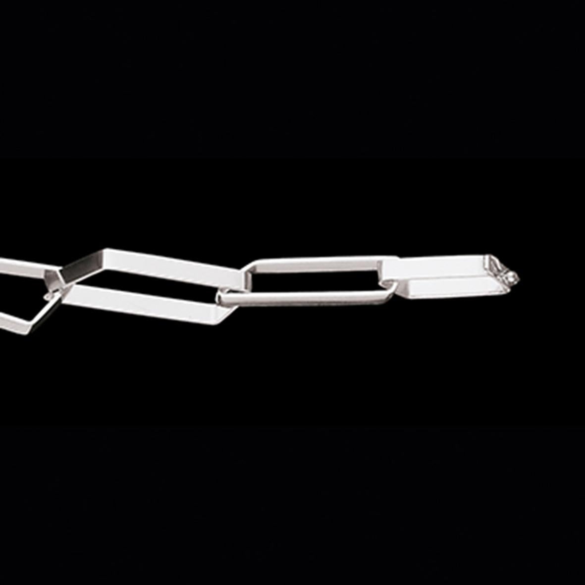 Nathalie Jean Contemporary Sterling Silver Limited Edition Link Chain Bracelet In New Condition For Sale In Milan, Lombardia