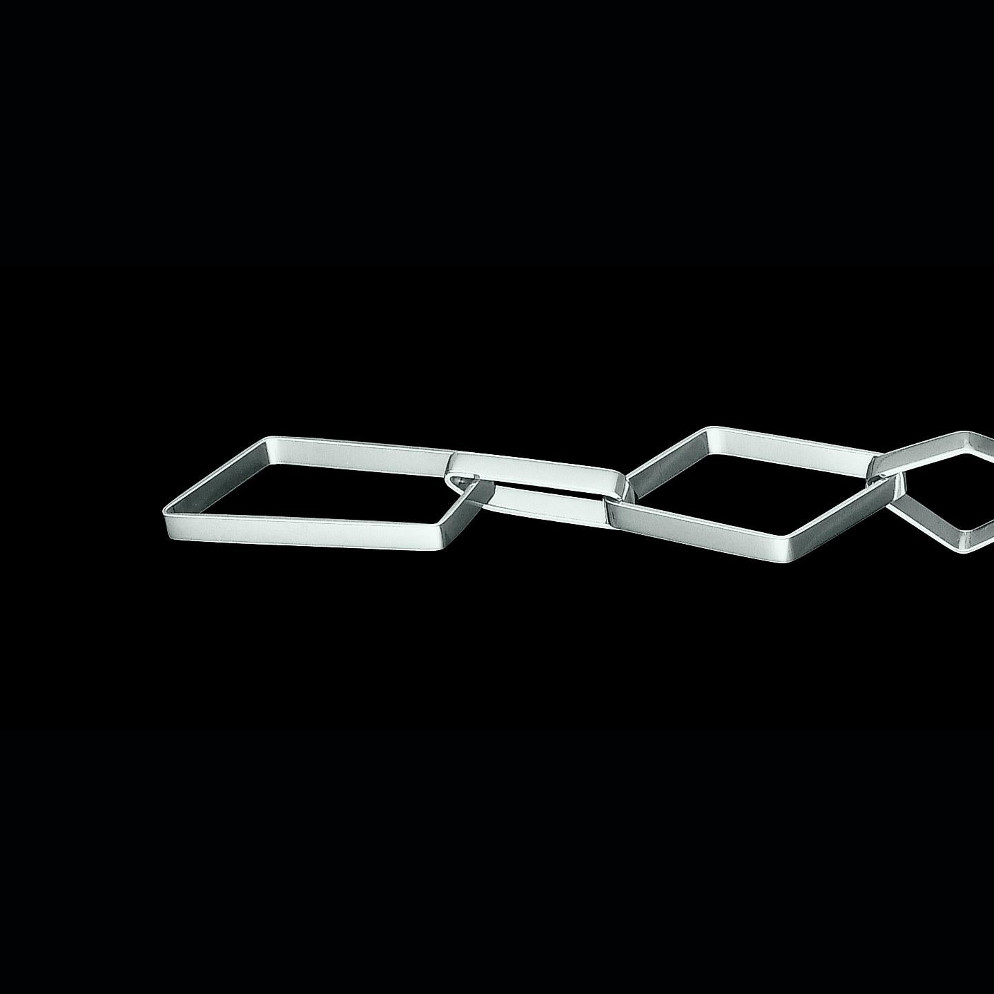 Women's or Men's Nathalie Jean Contemporary Sterling Silver Limited Edition Link Chain Bracelet For Sale