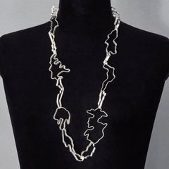 Nathalie Jean Limited Edition Sterling Silver Informe Medium Chain Necklace 86cm