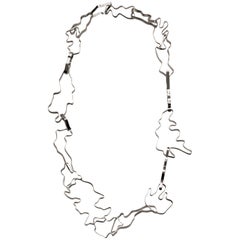 Nathalie Jean Contemporary Sterling Silver Limited Edition Link Chain Necklace (collier à maillons en argent)