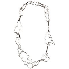 Nathalie Jean Contemporary Sterling Silver Limited Edition Link Chain Necklace
