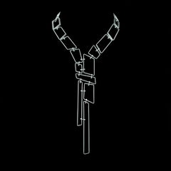 Nathalie Jean Contemporary Sterling Silver Limited Edition Link Drop Necklace